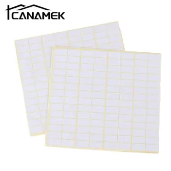 15 листов, много 10 * 20 мм Пустых белых наклеек, Маленькие бумажные клейкие этикетки, наклейки для записи, наклейки для заметок, бирки, поделки
