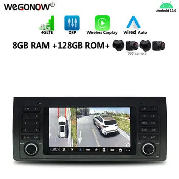 Android 12,0 360 IPS Carplay Auto SIM DSP 8G + 128G 8 Ядерный Автомобильный DVD-плеер GPS WIFI Bluetooth RDS Радио Для BMW M5 E39 Range Rover