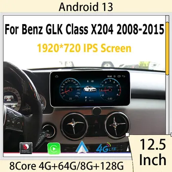 Android 13 CarPlay Автомагнитола Для Mercedes Benz GLK X204 GLK350 GLK300 2008 GPS Навигация DVD Аудио Мультимедийный Плеер HD Экран