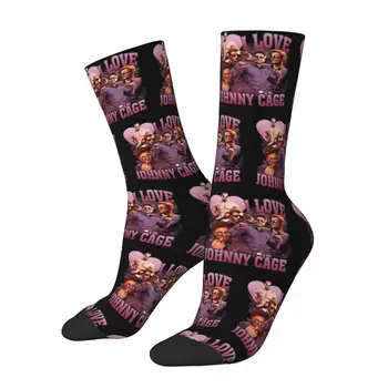 I Love Johnny Cage Merchandise Мужские И Женские Носки Дышащие Высококачественные Носки Средней Длины Удобный Подарок