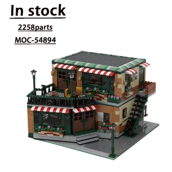 MOC-54894 City Street View Модульная Центральная сборка сращивание модели строительного блока • 2258 виджетов Строительные блоки Детский подарок
