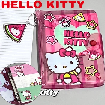 Sanrio Hello Kitty Kawaii Notebook B6, Сменный Сменный Блокнот с отрывными листами, Переплет, Планировщик, Доступные Школьные Принадлежности, Канцелярские принадлежности