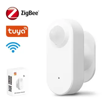 Tuya ZigBee/WiFi PIR Датчик Движения Беспроводной Инфракрасный Детектор Безопасности Датчик Охранной Сигнализации Smart life APP Control Совместим
