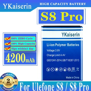 YKaiserin 4200 мАч Для Ulefone S8 Замена аккумулятора S8pro Литий-ионные Аккумуляторы для мобильных телефонов Ulefone S8/S8 Pro MTK6737 MTK6580