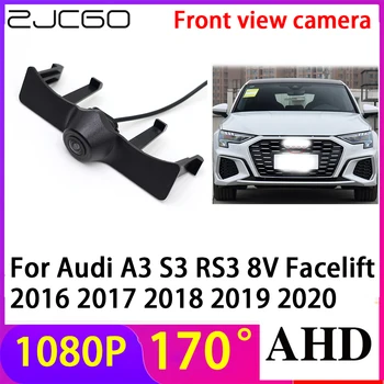 ZJCGO AHD 1080P Логотип Парковки Автомобиля Камера Переднего Обзора Водонепроницаемая для Audi A3 S3 RS3 8V Подтяжка Лица 2016 2017 2018 2019 2020