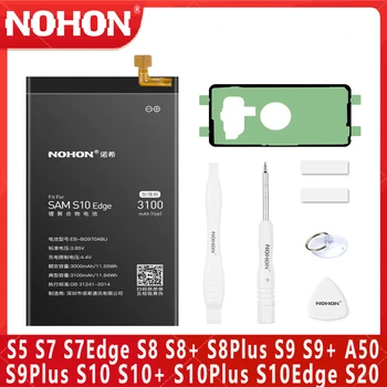 Аккумулятор NOHON Для Samsung Galaxy S7 S8 S9 S10 S10 Edge Plus S20 A50 S9 + S10 + S10X S7E S10E Bateria G930F G935F G970F G9700 A30S