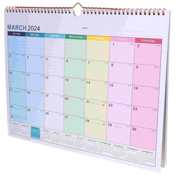 Английский настенный календарь Ежемесячный подвесной календарь Домашний Большой письменный стол Ежемесячный офис для домашнего офиса Бумажный план-график Записка о годовом планировании