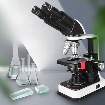 Бинокулярный оптический микроскоп BM-24 для учащихся младших классов средней школы, профессиональный уровень биомедицинской науки, экспериментальный