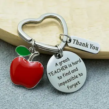Брелок для ключей Креативный брелок с благодарственным письмом, подвеска в виде яблок, подарок учителю