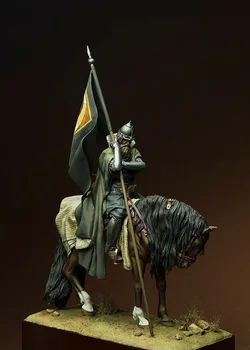 В разобранном виде 1/2475 мм древний воин сидит с лошадью и основой Фигурка из смолы миниатюрные модельные наборы Неокрашенные