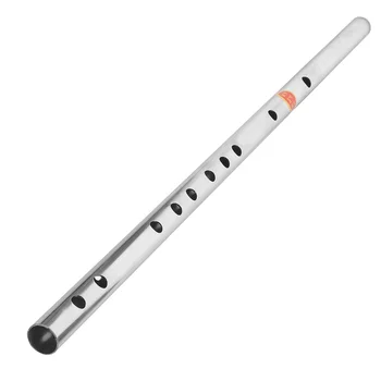 Высококачественная длинная флейта из нержавеющей стали, Китайская флейта для начинающих, легкая Клавиша G F для начинающих с китайским узлом