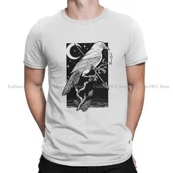Готическая футболка для мужчин Night Crow, мягкая летняя футболка, Новинка, Модная, пушистая