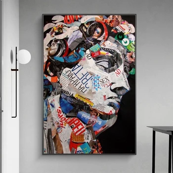 Граффити Дэвида Картины на стене Художественные плакаты и принты Коллаж Art of David sculpture Красочные картинки Украшение дома