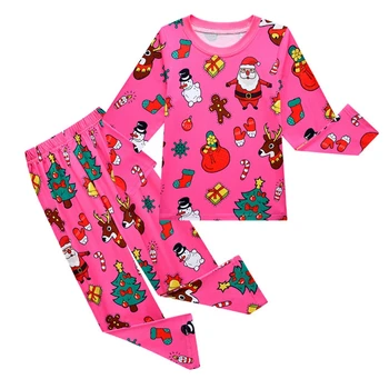 Детский пижамный комплект на Рождество, детская одежда, пижамный комплект с длинным рукавом, одежда для мальчиков, костюм для сна, осенние пижамные штаны для девочек