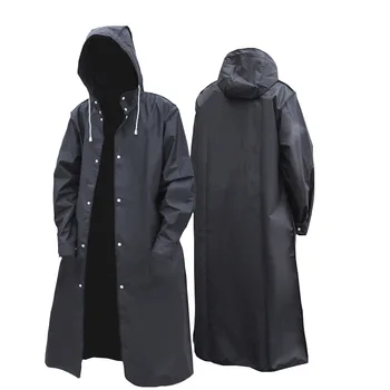 Дождевик для взрослых Eva, мужская и женская защитная куртка для скалолазания, рыбалки, Прозрачный утолщенный Черно-белый дождевик