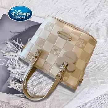 Женская сумка-тоут Disney Mickey Mouse из искусственной кожи через плечо из искусственной кожи для путешествий, школьный офисный рюкзак на плечо, сумки, ранец