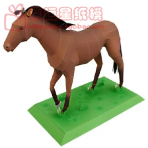 Животное Чистокровная Лошадь 3D Бумажная Модель DIY Ручной Работы Бумажная Форма Дисплей Игрушки