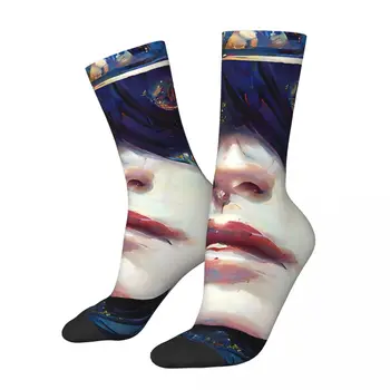 Забавный сумасшедший носок для мужчин, крутой хип-хоп Харадзюку, Призрак в доспехах, аниме, подарок для носков для мальчиков с дышащим рисунком, подарок