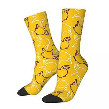 Золотой Фон Викинг Унисекс Зимние Теплые Носки Счастливые Носки Уличный Стиль Бешеный Носок