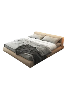Итальянская минималистская научно-техническая тканевая кровать, минималистская скандинавская тканевая кровать, сеть спален, экстравагантная кровать знаменитостей