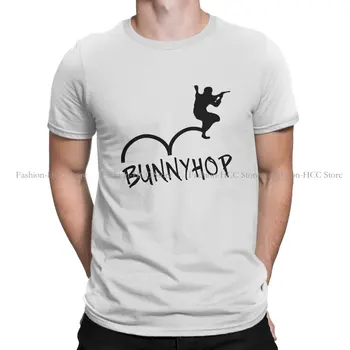 Классическая Специальная футболка BUNNYHOP с принтом Bhop CSGO, Высококачественная Футболка в стиле Хип-Хоп с Графическим Рисунком, Короткий Рукав Из Тонкого Полиэстера