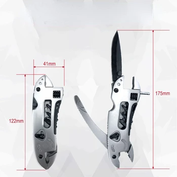 Многофункциональный гаечный ключ Складной инструмент Уличные многофункциональные плоскогубцы с мини-ножом