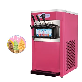 Мороженица с мягкой подачей, автоматы по продаже мороженого с 3 вкусами, коммерческая машина для приготовления йогуртового мороженого мощностью 900 Вт
