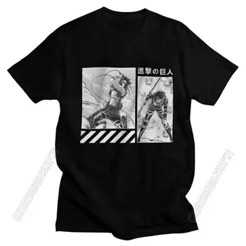 Мужская футболка Attack On Titan Hange Zoe, Хлопковая футболка, Крутая Футболка Для отдыха, Аниме Манга, Футболки Shingeki No Kyojin, Топы