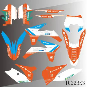 Наклейки с полной графикой На фоне мотоцикла, Название пользовательского номера для KTM EXC EXC-F 125 250 300 350 450 2012 2013