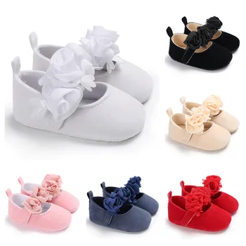 Новая весенне-осенняя детская дышащая и противоскользящая обувь для ходьбы, красивые удобные туфли принцессы в цветочек для ребенка
