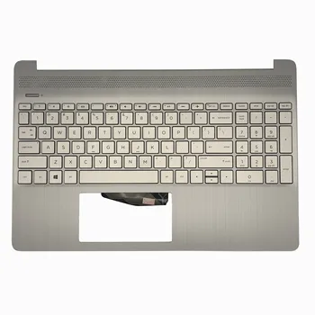 Новая Клавиатура для ноутбука в США С Верхней Крышкой для Подставки для рук Для HP 15T-DY 15-EF 15S-EQ TPN-Q222 Серебристый Корпус для компьютера в США L60341-001