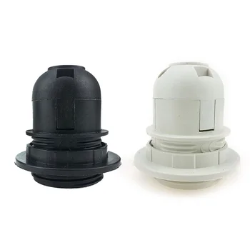 Новое основание лампочки E27 Пластиковый кассетный держатель лампы с половинной резьбой, гнездо 4A 250 В, кольцо-абажур для лампочки E27