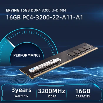 Оперативная память ERYING DDR4 8 ГБ 3200 МГц 16 ГБ 3200 МГц Настольная оперативная память U-DIMM Игровая память, настроенная для материнской платы i7 i9 (без радиатора)