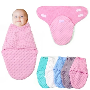 Пеленание новорожденных, Теплое мягкое шерстяное одеяло, Детский спальный мешок, удобный сверхмягкий хлопковый утолщенный кокон, подходящий для младенцев