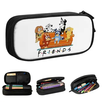 Пеналы с рисунком собаки Blueys Friends, пеналы для ручек, коробка для ручек для студентов, сумка большой емкости, Школьные принадлежности, Подарки, канцелярские принадлежности