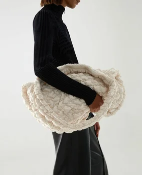 Повседневная женская сумка через плечо большой емкости, дизайнерская сумка через плечо для леди Cloud Fold, женская сумка-мессенджер, легкие дорожные сумки
