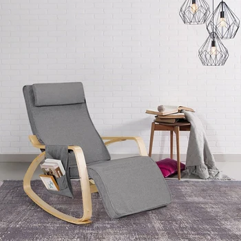 Регулируемое кресло-качалка Relax с подушкой и карманом, акцентные стулья для гостиной, кресло с откидной спинкой, мебель для гостиной
