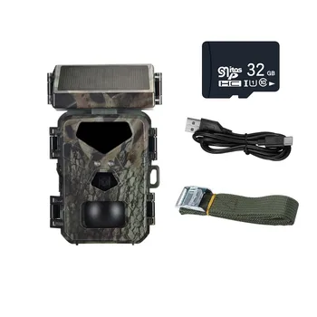 Солнечная камера для охоты Mini700 Инфракрасная камера ночного видения для наблюдения за дикой природой 20MP/1080P HD С зарядкой, Фотоловушки для наблюдения