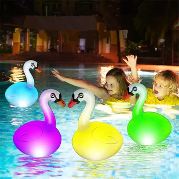 Солнечный плавающий светильник-лебедь на воздушном шаре, наружный светильник для домашнего декора бассейна