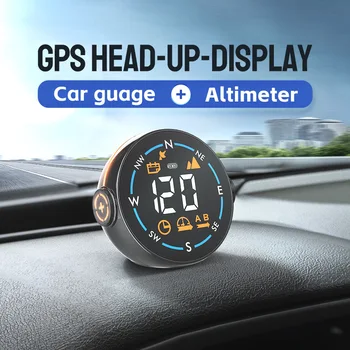 Умный GPS HUD, индикатор скорости, часы с интеллектуальным распознаванием жестов, высота над уровнем моря, индикатор окружающего освещения для всех легковых и грузовых автомобилей.