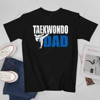 Унисекс, мужская форма для тхэквондо, Идея подарка папе, крутая форма для тхэквондо, футболки, футболки для женщин и мальчиков, футболка из 100% хлопка