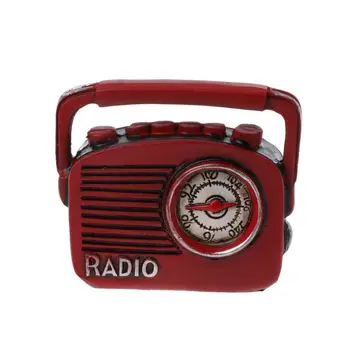 Фон для детской Фотосессии Маленькое Красное Радио Для родителей и детей Домашний подарок Студийный Реквизит для Фотосъемки Красное Радио Для новорожденных Прямая поставка