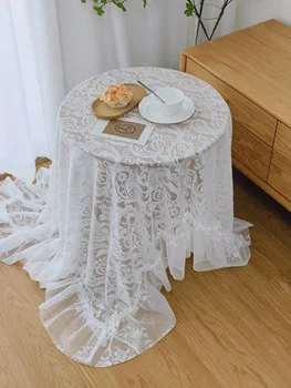 Французская кружевная скатерть Siman, круглый стол, квадратный стол, журнальный столик, покрывало и полотенце, американская пасторальная скатерть