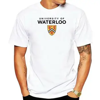 Футболка с логотипом XIULUAN Men's University of Waterloo с коротким рукавом, Новая брендовая одежда, футболки, топ, футболка