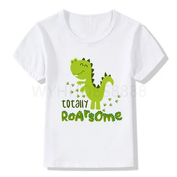 Футболка с рисунком динозавра для мальчиков / девочек, футболка с рисунком динозавра, милая одежда для детей, подарок на день рождения, детские футболки с рисунком динозавра, подарок на день рождения