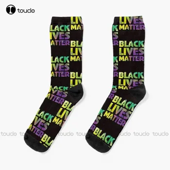Черные носки Lives Matter, тренировочные носки Для мужчин, Персонализированные Мужские носки для взрослых, подростков и молодежи, Цифровая печать 360 °, Новая мода